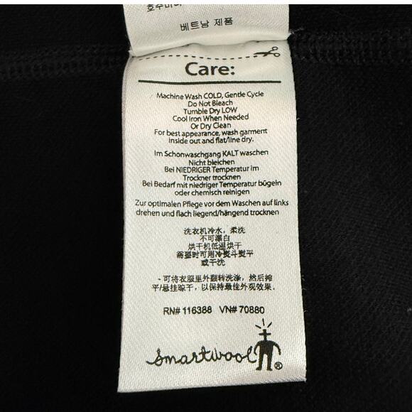 Smartwool Black Half Zip Pullover Merino Wool Men’s L / Women’s XL Gorpcore - Picture 5 of 6